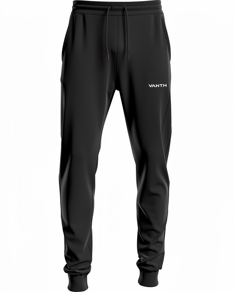 Pantaloni Sportivi VANTH Uomo Neri - Tuta Fitness Asciugatura Rapida Larghi