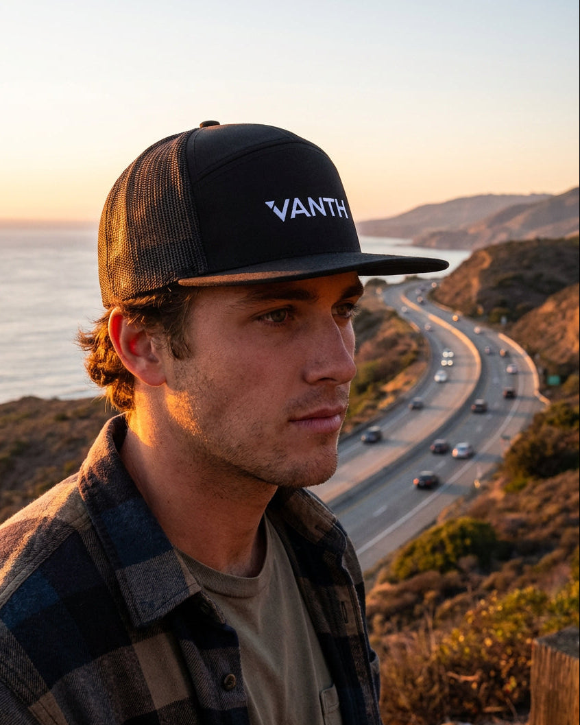 Berretto Snapback VANTH Ricamato - Cappello Sportivo Traspirante in Mesh