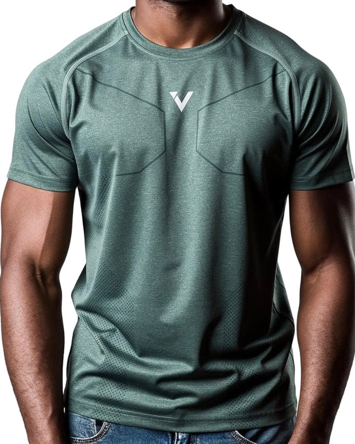 T-Shirt Sportiva Uomo VANTH - Maglietta Tecnica Spandex Traspirante Palestra