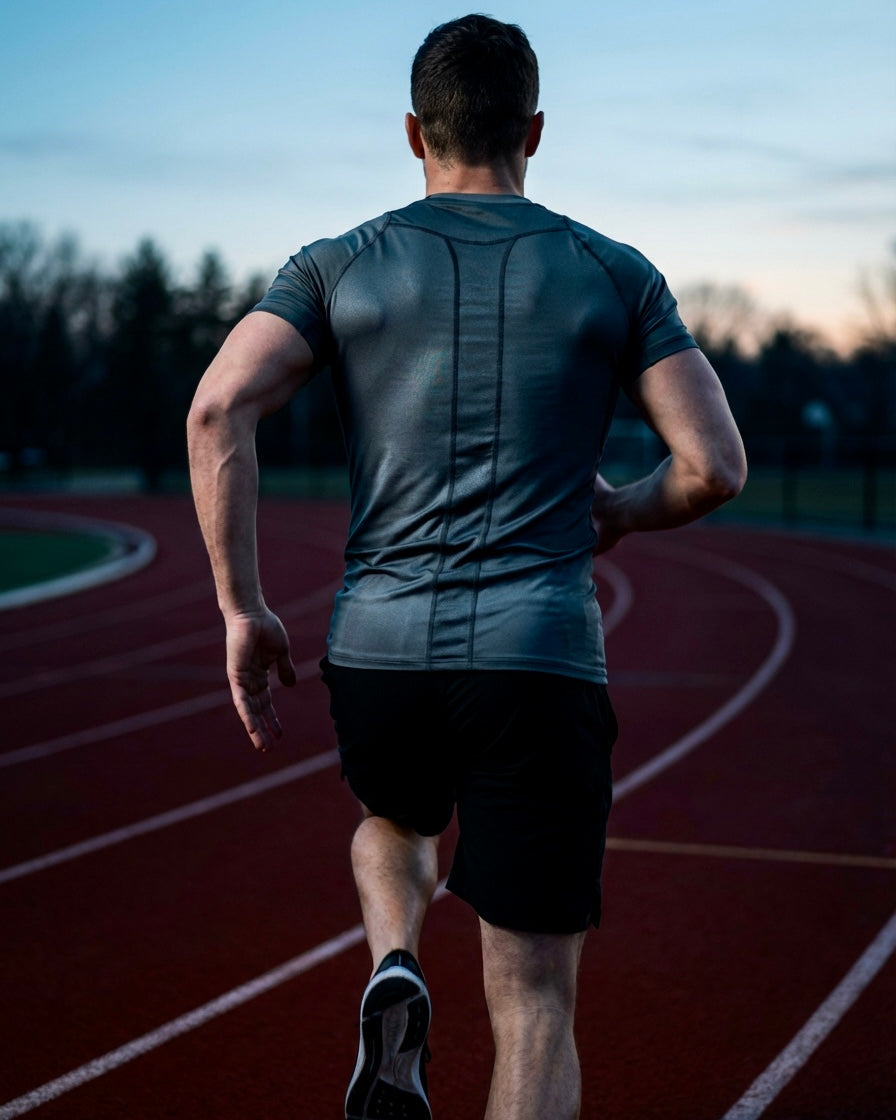 T-Shirt Sportiva VANTH Uomo Slim Fit - Maglietta Aderente Traspirante per Palestra